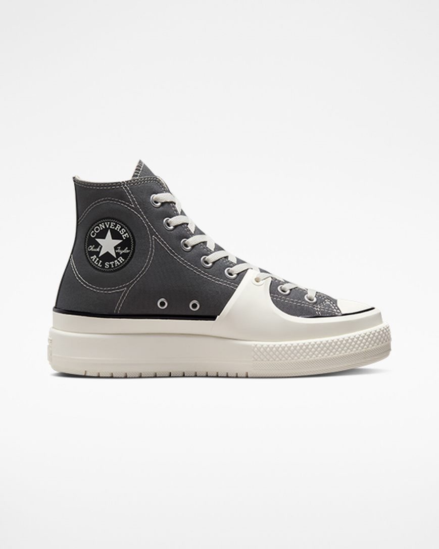 Tenisi Inalti Dama Converse Chuck Taylor All Star Construct Gri Albi | RO HYNO0280